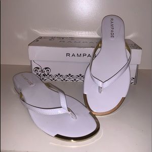 Rampage white thong sandals